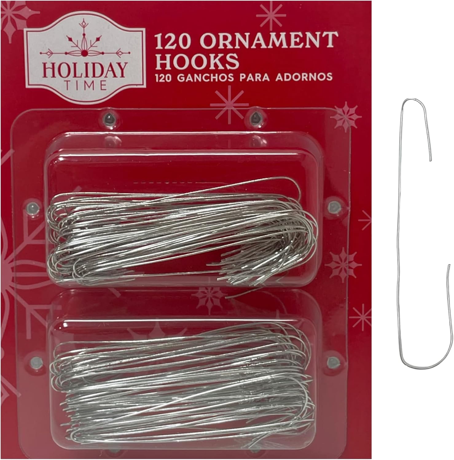 Ornament Hooks - Holiday Time 120 Ornament Christmas Tree Hooks