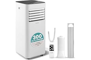 SereneLife Portable AC 8000 BTU, 3-in-1 Cooling, Dehumidifier And Fan Modes, Compact Standing Air Conditioner, Energy Efficie