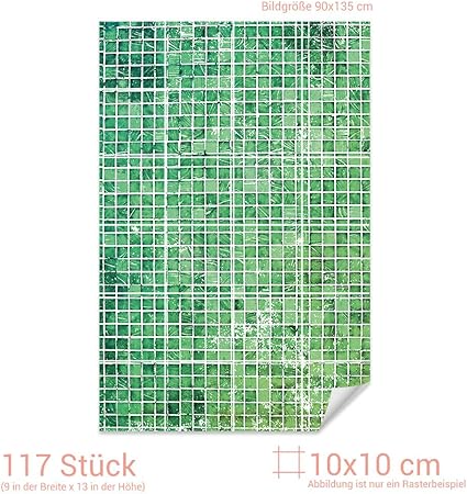 Grazdesign Bad Folie Fliesen Grune Mosaik Fliesendekor Marokkanisches Muster Fliesenaufkleber Kuche Bad Kleine Fliesen 10x10cm Bxh 767063 10x10 90 Amazon De Kuche Haushalt