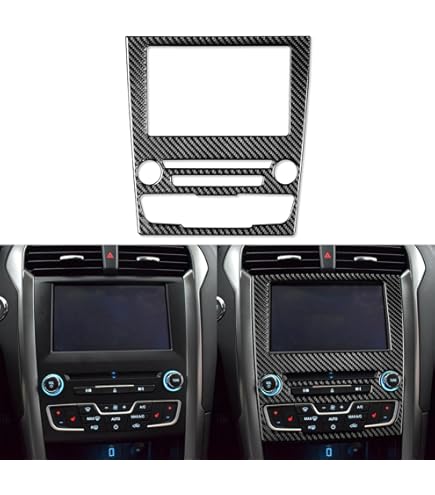 RED Carbon Fiber GPS Navigation Trim Sticker Fit For Ford Ranger 2015