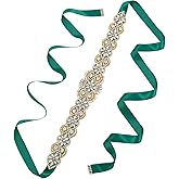 WEZTEZ Crystal Wedding Belt for Bride,Bridal Belt Bridesmaid Sash Rhinestone Wedding Belt for Women Wedding Dresses Belt