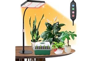 FRGROW Grow Lights for Indoor Plants Full Spectrum, Table Top Plant Lights for Indoor Growing, 208PCS LEDs Desk Grow Lights for Seed Starting Seedlings, Daisy Chain, Dimmable Height with Timer