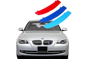 VAISBYTOWN Automotive Grill Inserts for BMW 5 Series Sedan E60 520i 525i 528i 530i 540i 550i 2004-2010 (Fit Only11-Beam) NOT for 10-Beam or 12-Beam, Front Grille Accessories