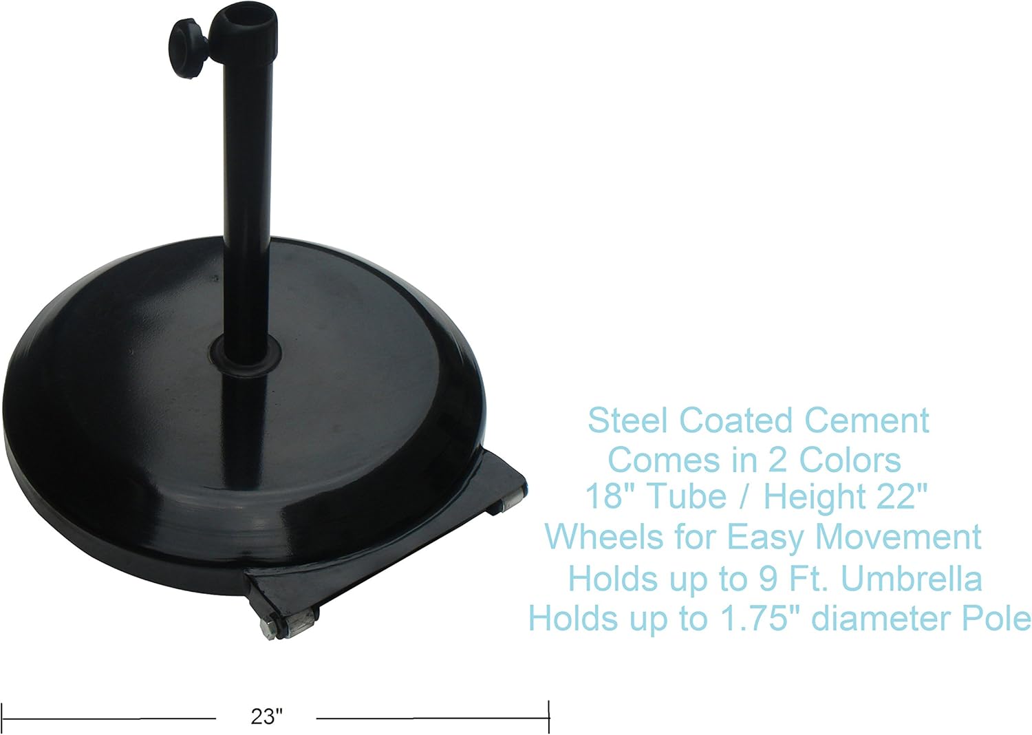 Amazon Com Phat Tommy 75 Lb Steel Outdoor Umbrella Base With Wheels For Patio Garden Market Parasol Outdoor Living Patio Umbrella Bases Garden Outdoor