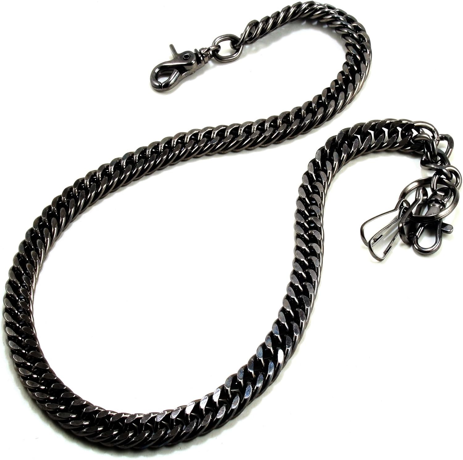 Doublek Heavy Biker Trucker Keychain Key Jean Wallet Chain Silver/Black CS11MLT at  Men’s Clothing store