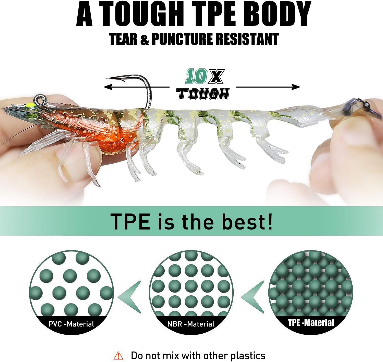 TRUSCEND Fishing Lures for Bass Trout 6PCS Jighead Shrimp Lures Paddle Tail Swimbaits Soft Fishing Baits Freshwater Saltwater Jigging Bass Fishing Lures : Sports & Outdoors