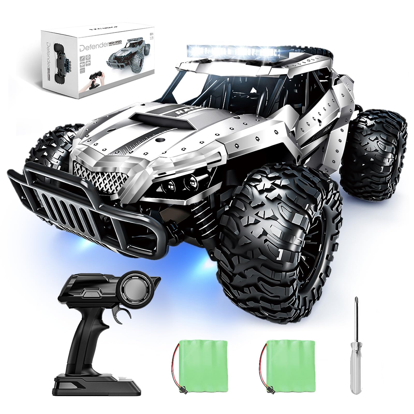 Tecnock RC Car 1/16 Scale Remote Control Car for