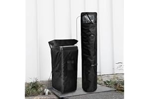 OKCOOL Okool 2Pcs Water Softener Cover, Outdoor Softener Tank/Filter Cover + Brine Tank Cover,Upgraded Top with Adjustable Transparent PVC Window, All Weather Protection, Black