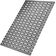 MBOSS Bath Tub Shower Mat Non Slip Bathtub Mats for Bathroom Shower Floor Mat Bath Mats for Shower Tub Anti Slip Shower Mat with Drain Hole and Large Suction Cups (Grey, 27.5 X 15.7 Inch)