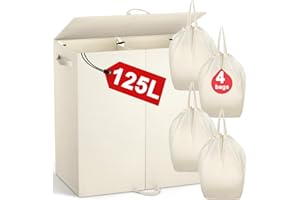 ATTMU Double Laundry Hamper with Lid and 4 Removable Laundry Bags, Collapsible Laundry Hamper 2 Section Dirty Clothes Hamper with Handles for Laundry, Bedroom, Bathroom, Dorm, Beige