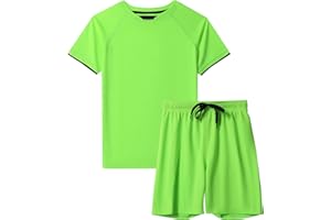 DANI CHINS DaniChins Boys Loose Athletic Short-Sleeve Shirt and Active Mesh Shorts Set