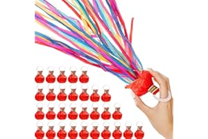 30 Pack Hand Throw Streamers, Colorful Confetti Poppers with No Mess Streamers,Paper Poppers for Engagements Wedding Birthday