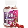 Probiotics for Women with Cranberry Extract - 6 Premium Strains for PH Balance, Digestive Health, Vaginal & Immune Support, 3 Billion CFU, Womens Probiotic Gummy for Feminine Health - 60 Gummies