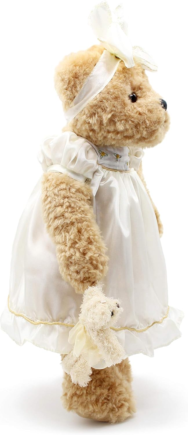 Oitscute Teddy Bears Baby Cute Soft Plush Stuffed Animal Toy for Girl Women 16" (Brown Bear Wearing White Sleepwear): Toys & Games