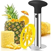 CUNSENR Premium Pineapple Corer and Slicer Tool - Pineapple Cutter with Sharp Serrated Tips - Easy to Use & Clean - Stainless
