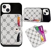 M-Plateau Small Women's Wallet with Kickstand Design and Credit Card Holder - 3M Sticky Phone Wallet - Beige Print