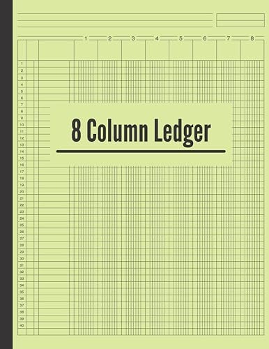 8 Column Ledger Book: 8 Column General Ledger, Accounting Ledger Pad 8 ...