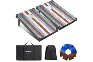 Pennpliy 3'x2' Cornhole Board Set for Corn Hole Game, Cornhole Games Toss Boards Sets with 8 Cornhole Bean Bags, 2 Cornhole B