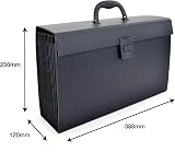 Rapesco 1555 19-Part Expanding Box File A4+ Black Organiser view 7