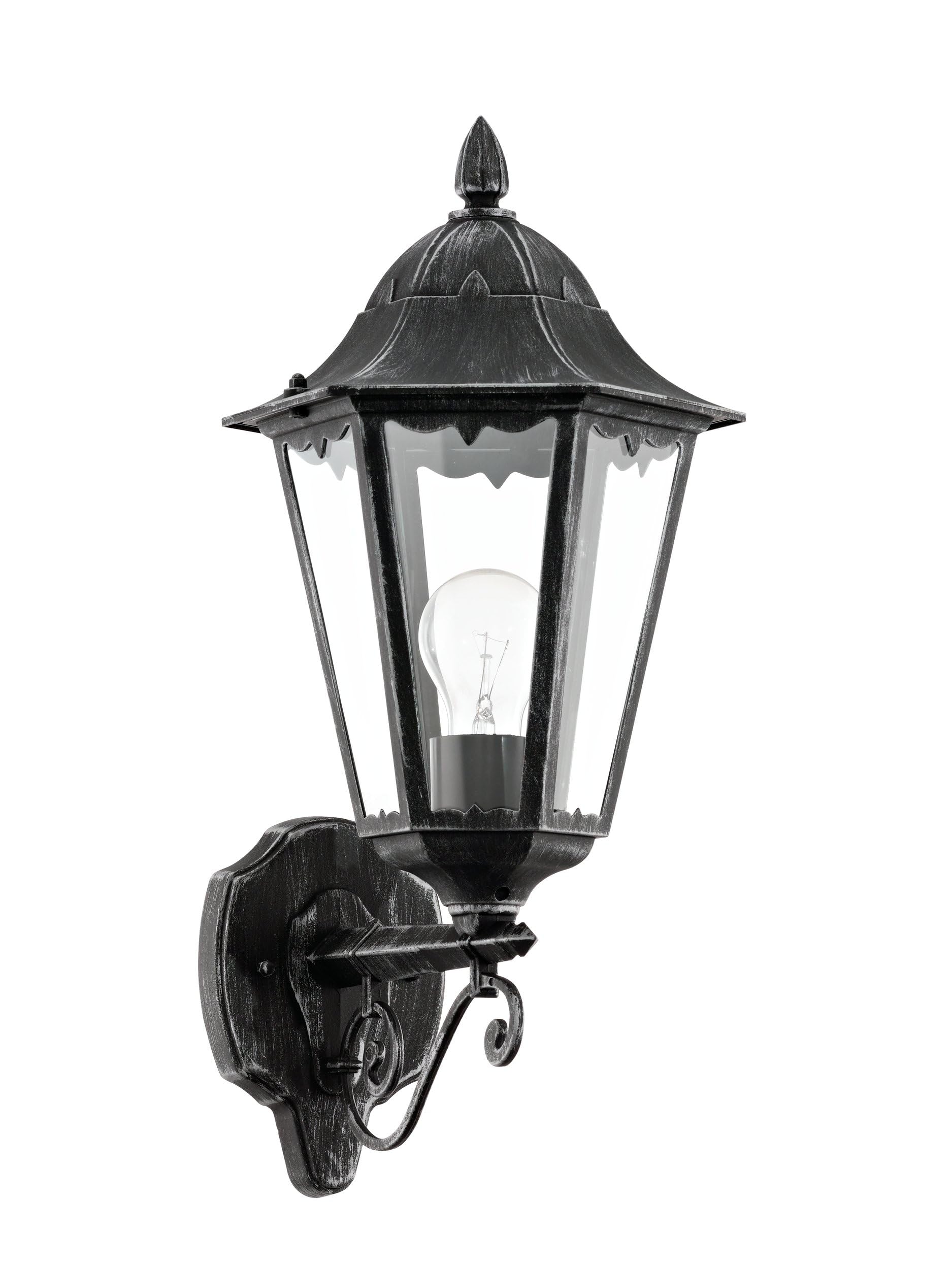Eglo 93457 NAVEDO Exterior Wall Light in Black and Silver-Patina, One Size — image 1