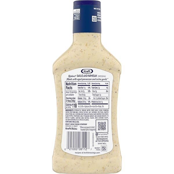 KRAFT DELUXE ROBUST GARLIC AND PARMESAN SALAD DRESSING (16 OZ BOTTLE)