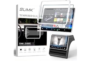 SUMK for Tesla Model Y Juniper & Model 3 Highland Screen Protector [Anti-glare/fingerprint] Front & Back Tempered Glass Screen Protector for Tesla model Y Juniper/Model 3 Highland Accessories - Matte