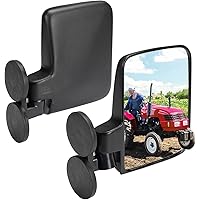 KEMIMOTO Magnetic Tractor Side Mirrors Excavator Forklifts Mirror Rubber Coated 114Lbs 2.7" Magnetic Mirror Compatible with T