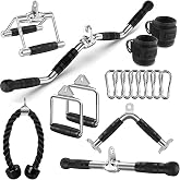 WNOEY Cable Machine Attachment, LAT Pulldown Attachments, Home Gym Accessories, Triceps Pull Down Attachment