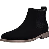 Jousen Men's Chelsea Boots Casual Suede Slip On Ankle Boots Dress Boots for Men