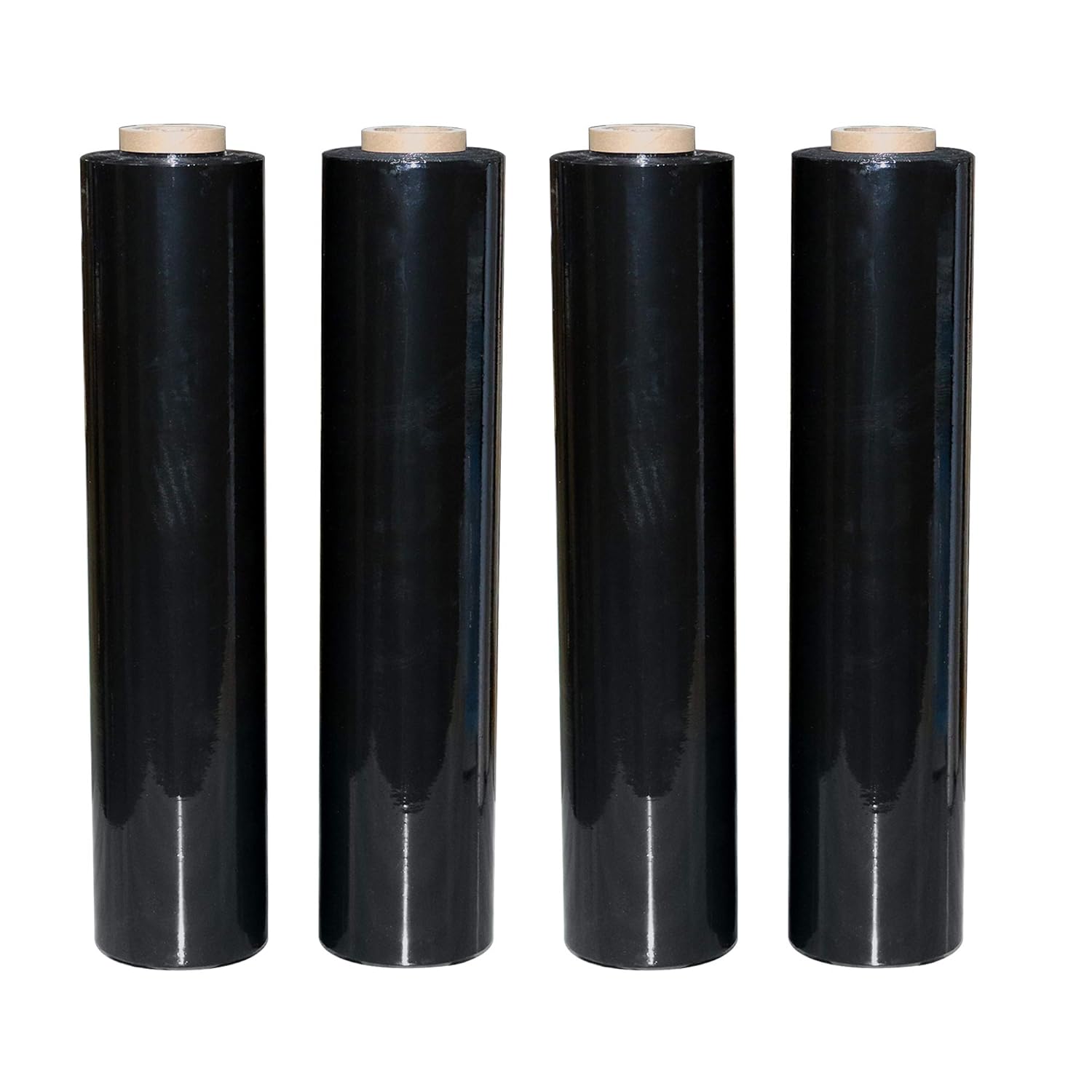 4 Pack Industrial Black Pallet Stretch Wrap Cling Film 20mic x 400mm x