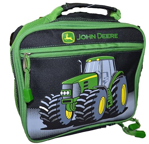 John Deere Black Tractor Lunch Bag Lunch Boxes Kitchen