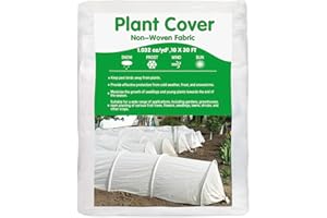 HAINANSTRY Plant Covers Freeze Protection, 10Ft x 30Ft Frost Cloth Plant Freeze Protection, Frost Blankets for Outdoor Plants, Garden Non-Woven Fabrics Plant Cover for Winter Frost Protection