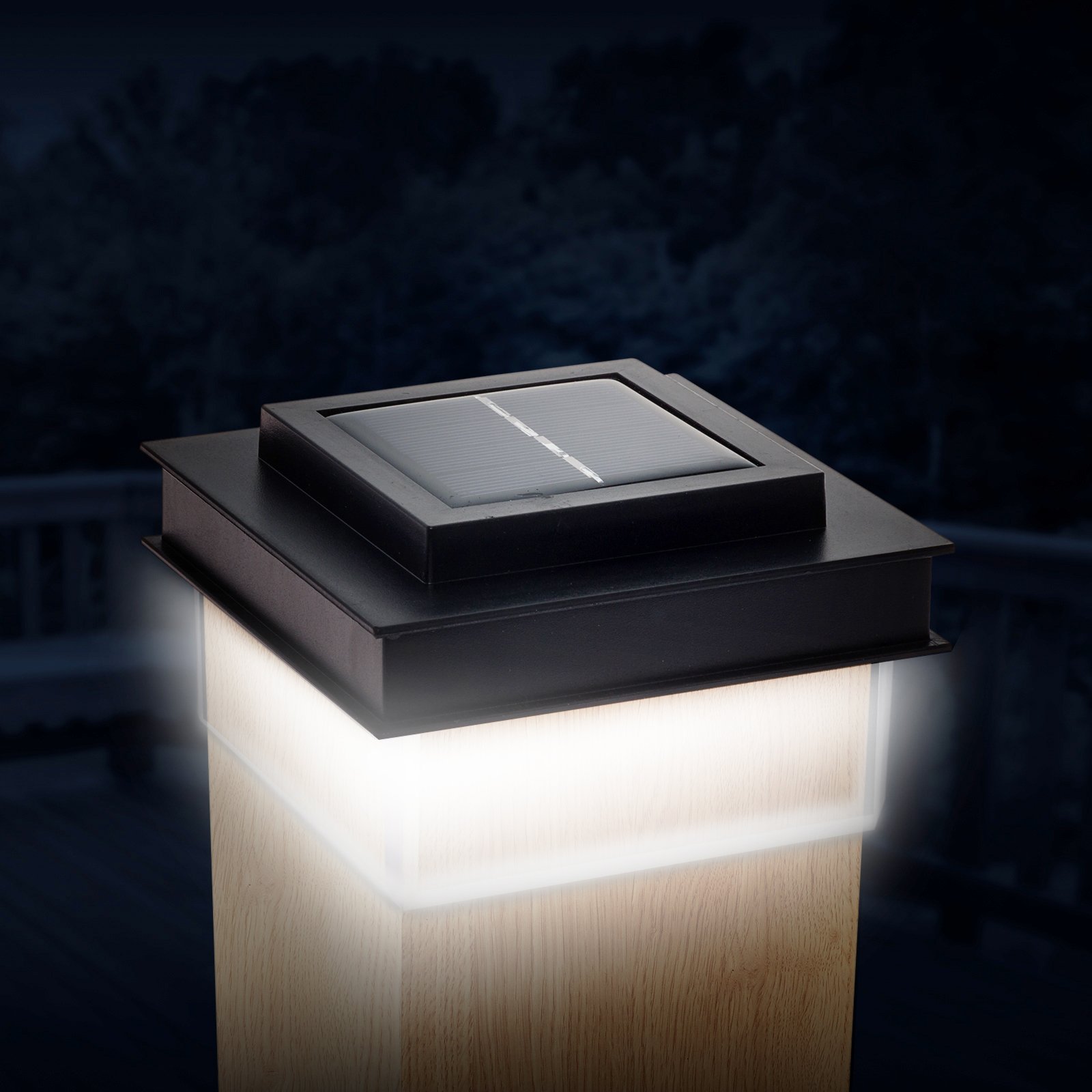 GreenLighting Translucent 12 Lumen LED Solar Powered Post Cap Light for