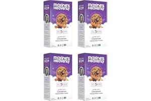 Maxine's Heavenly Cinnamon Oatmeal Raisin Cookies | Gluten Free, Made with Oats, Sweetened with Coconut Sugar & Dates | Tasty Low Sugar Vegan Dessert | 7.2 Ounces Each (4 pack)