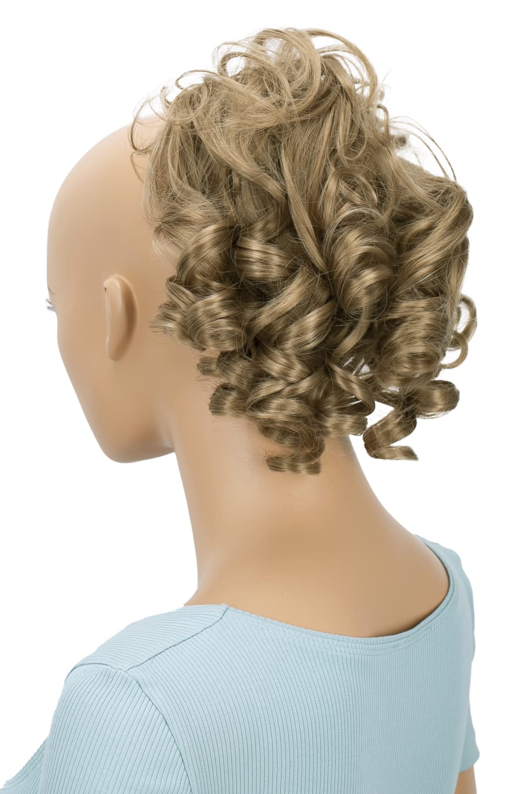 CAISHA Hairpiece Scrunchy Updo Bridal Hairstyles Voluminous Curly Messy Bun Dark Blonde G3L — image 1