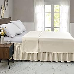 FreshCulture Full Bed Skirt, Elastic Wrap Around