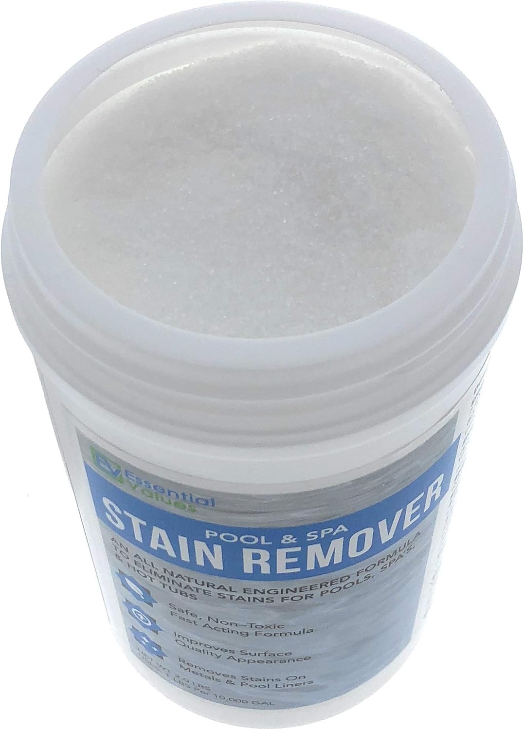 Essential Values Swimming Pool & Spa Stain Remover (2 LBS) - Natural & Safe, Works Best for Vinyl Liners, Fiberglass, Metals – Removes Rust & Other Tough Stains Without The Use of Harsh Chemicals : Garden & Outdoor