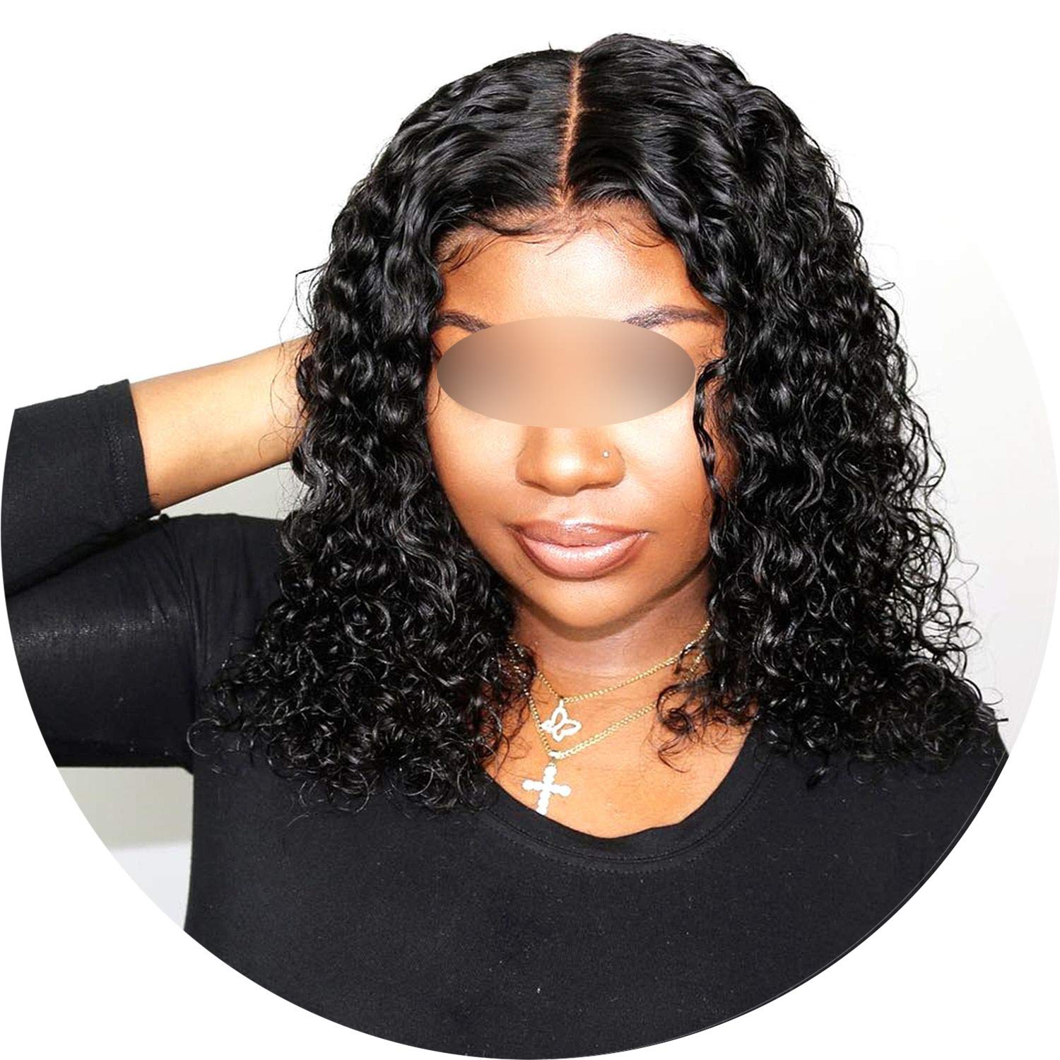 Amazon Com Jerry Curly Lace Front Human Hair Wigs With Baby Hair