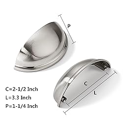 khtumeware 10 Pack 2-1/2" Drawer Pulls Brushed