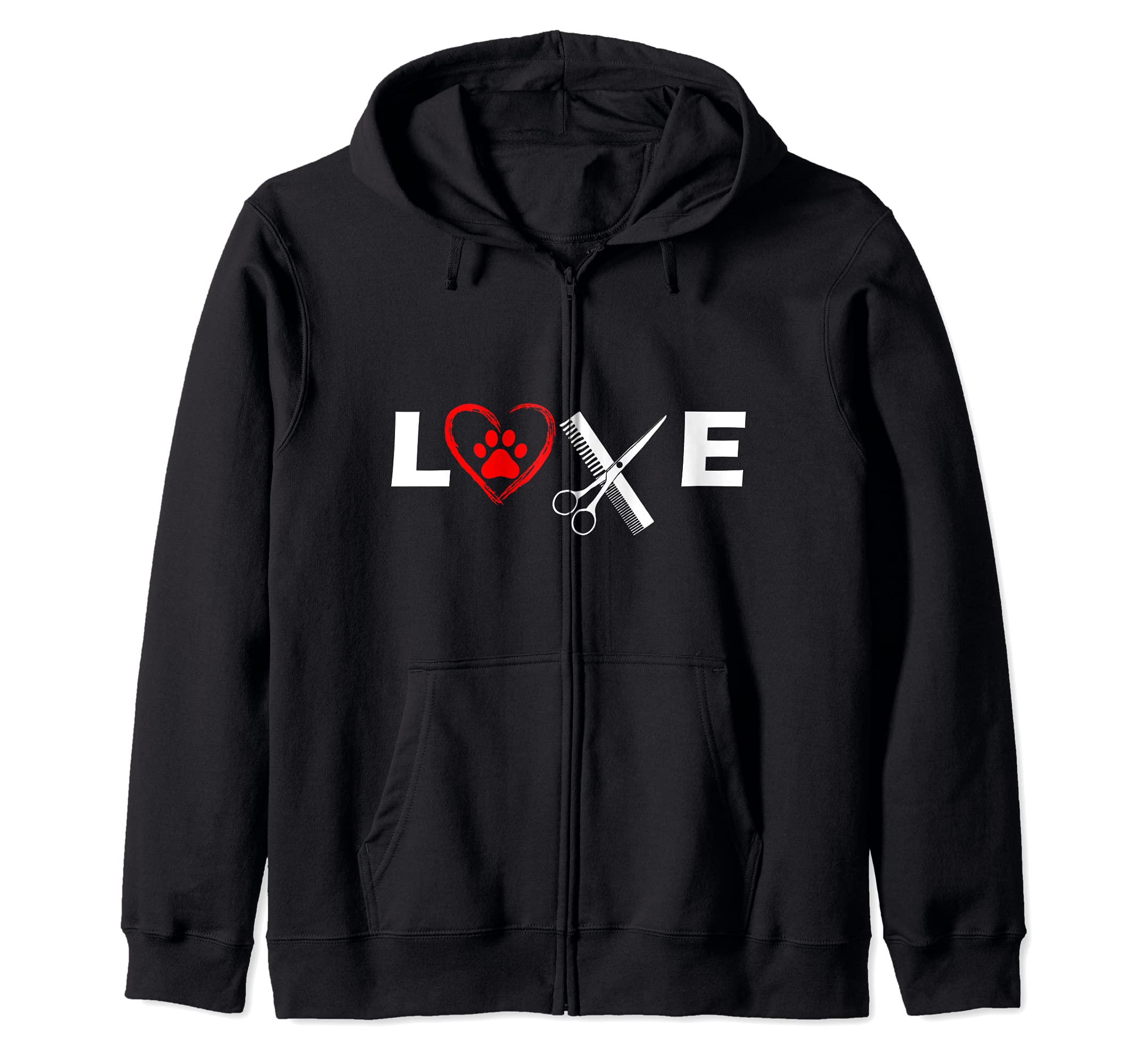 Funny Dog groomer Puppy grooming Zip Hoodie