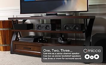 2 bookshelf speakers as center channel