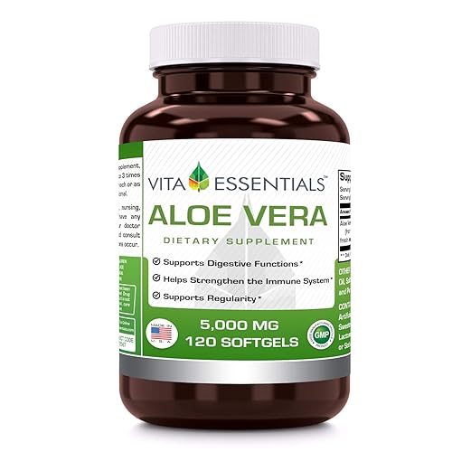 Vita Essentials Softgels, Aloe Vera, 5000 Mg, 120 Count