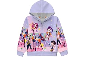 GODALITHIC Girls Hoodies Demon Hunters Sweatshirts Fashion Cute Cartoon Graphic Rumi Mira Zoe Long Sleeve Zipper Jacket Hoodied