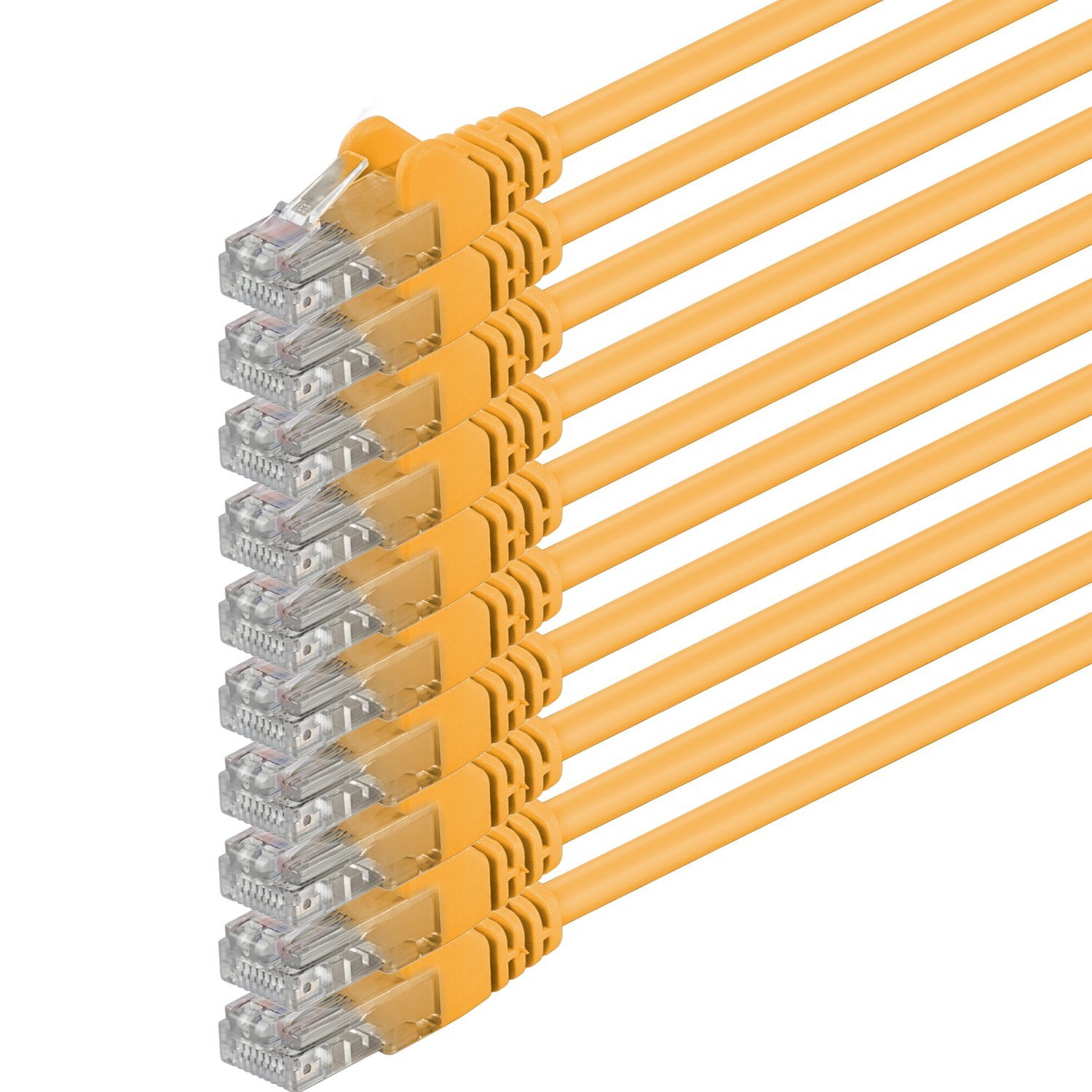 C2G 2M Cat5e Ethernet RJ45 High Speed Network Cable, LAN Lead Snagless UTP LSZH-YLW