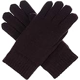 Be Your Own Style BYOS Winter Women's Toasty Warm Plush Fleece Lined Knit Gloves in Solid & Glitter