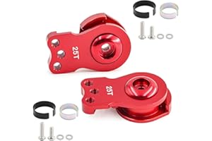 POLANTA 2PCS Aluminum 25T Adjustable Servo Saver High-Torque Servo Arm Compatible with 1/10 Traxxas TRX4 TRX6 SCX10 RC Cars