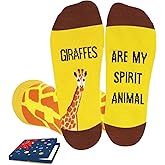 AURIXTAL Animal Lover Gifts for Women Men - Bird Squirrel Octopus Cat Giraffe Socks
