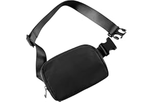 Trendy Queen Crossbody Fanny Packs Unisex Mini Belt Waist Bags For Women With Adjustable Strap Workout Running Travelling Hiking Black