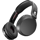 Skullcandy Icon 180 Wireless On-Ear Bluetooth Headphones, Up to 50 Hours Battery, Lightweight and Travel Ready, Secure Fit, Sweat and Water Resistant, Microphone iPhone Android - True Black