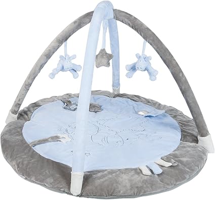 Noukie S Tapis D Eveil Bleu Cocon Gris Motif Poudre D Etoiles Amazon Fr Bebes Puericulture